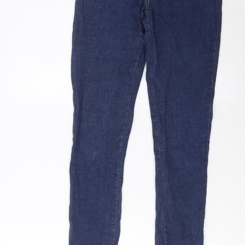 Boohoo Mens Blue Cotton Skinny Jeans Size 30 in L31 in Regular Zip - Pockets