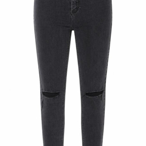 Topshop Womens Grey Cotton Skinny Jeans Size 28 in L34 in Regular Zip - Pockets