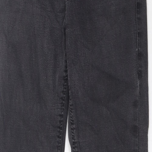 Topshop Womens Grey Cotton Skinny Jeans Size 28 in L34 in Regular Zip - Pockets
