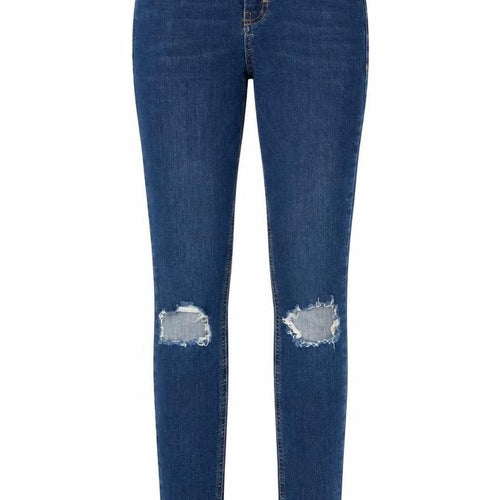 Topshop Womens Blue Cotton Skinny Jeans Size 28 in L32 in Regular Zip - Pockets