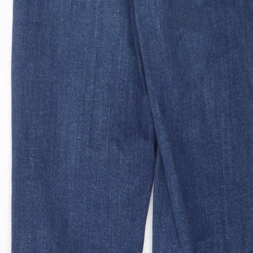 Topshop Womens Blue Cotton Skinny Jeans Size 28 in L32 in Regular Zip - Pockets