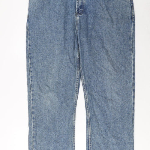 Denim & Co. Mens Blue Cotton Straight Jeans Size 36 in L30 in Regular Zip - Pockets