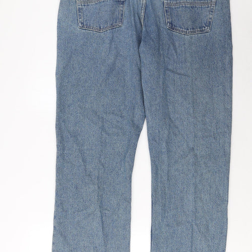 Denim & Co. Mens Blue Cotton Straight Jeans Size 36 in L30 in Regular Zip - Pockets