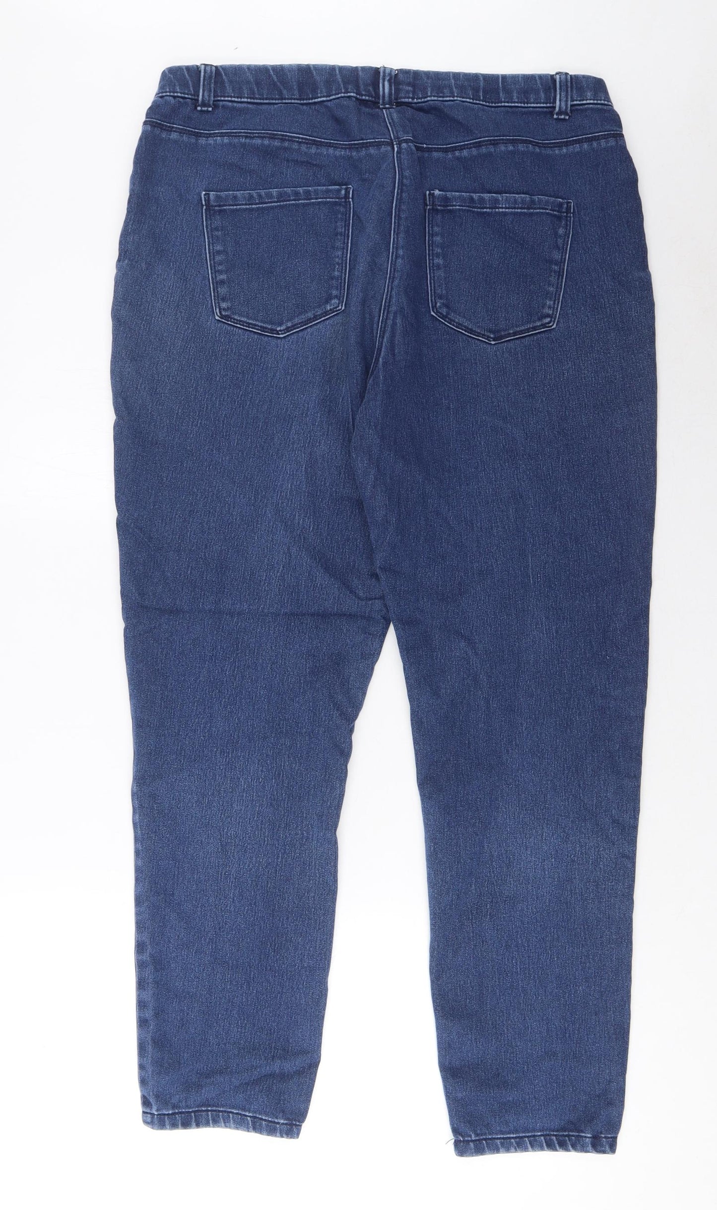 M&Co Womens Blue Cotton Jegging Jeans Size 16 L28 in Regular
