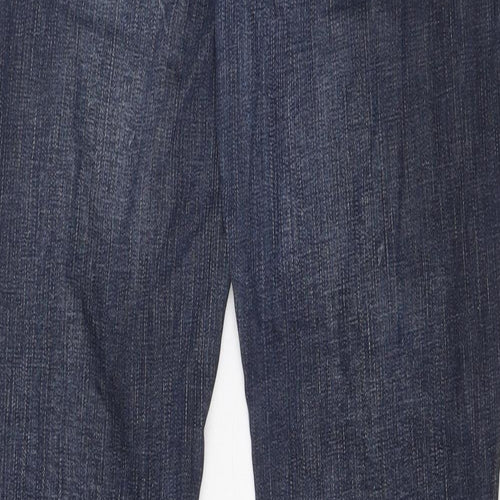 Miss Selfridge Womens Blue Cotton Straight Jeans Size 10 L30 in Regular Zip - Pockets