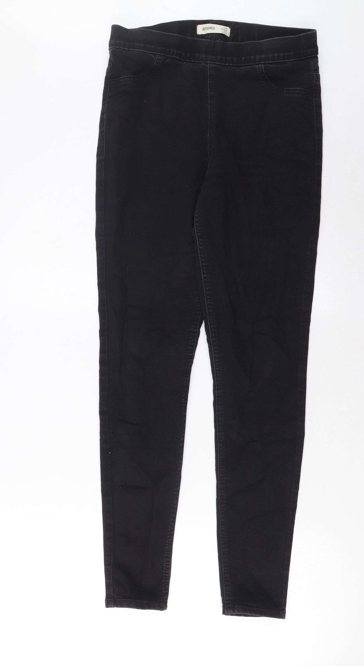 Marks and Spencer Womens Black Cotton Jegging Jeans Size 10 L28 in Regular