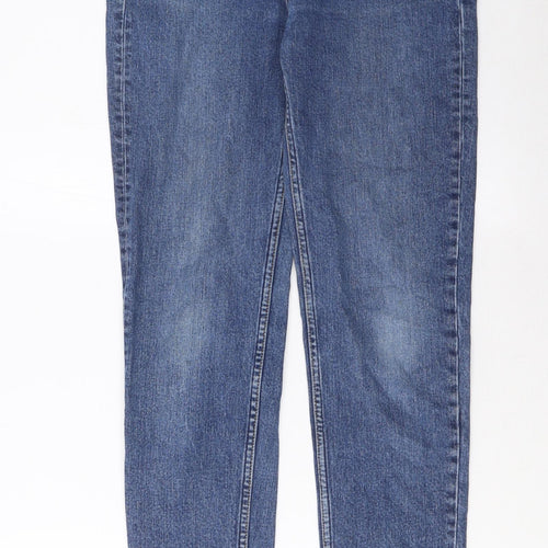 Weekday Womens Blue Cotton Straight Jeans Size 25 in L30 in Regular Zip - Pockets