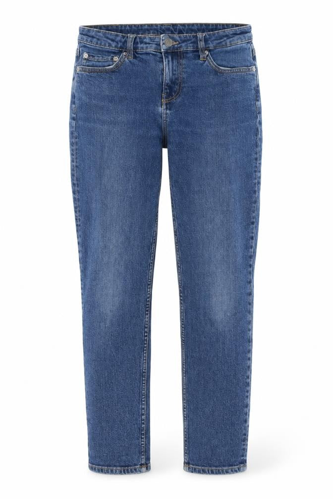 Weekday Womens Blue Cotton Straight Jeans Size 25 in L30 in Regular Zip - Pockets