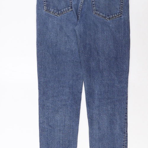 Weekday Womens Blue Cotton Straight Jeans Size 25 in L30 in Regular Zip - Pockets