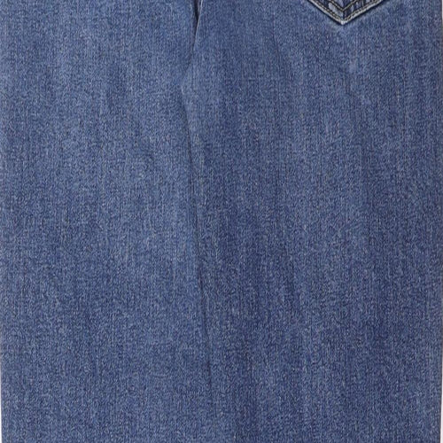 Weekday Womens Blue Cotton Straight Jeans Size 25 in L30 in Regular Zip - Pockets