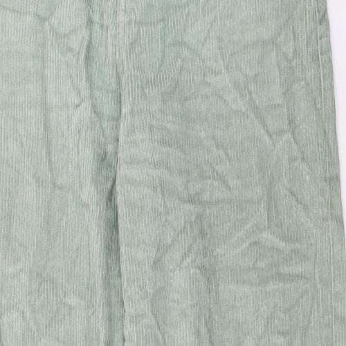 Motel Womens Green Cotton Trousers Size M L31 in Regular Zip - Pockets