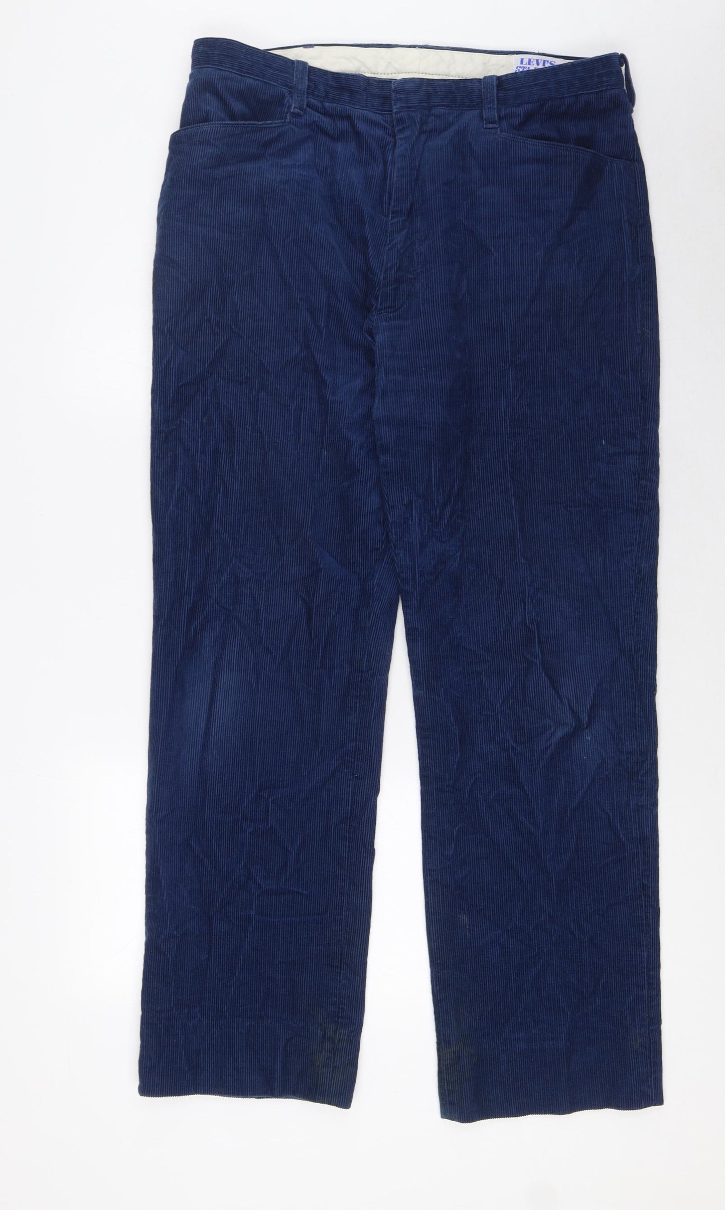 Levi's Mens Blue Cotton Trousers Size 33 in L30 in Regular Zip - Pockets