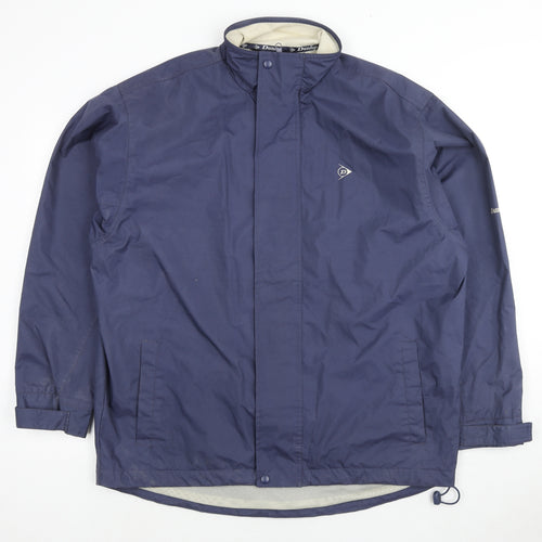 Dunlop Mens Blue Rain Coat Jacket Size L Zip
