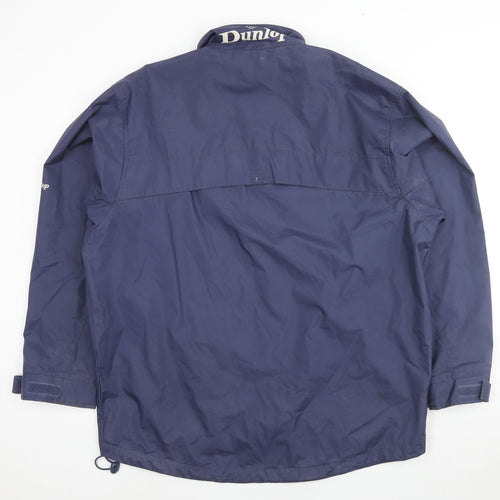 Dunlop Mens Blue Rain Coat Jacket Size L Zip