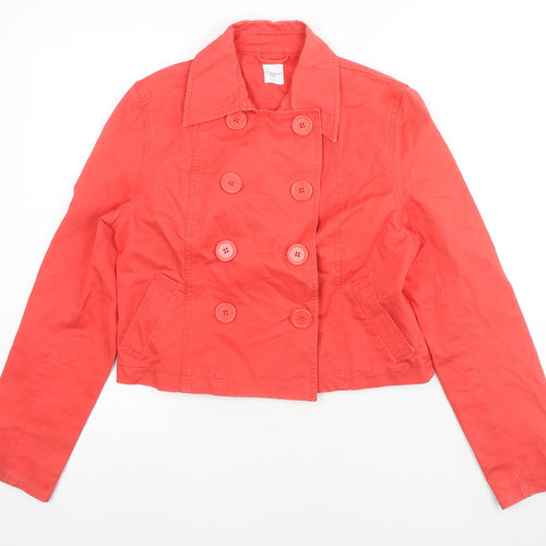 New Look Womens Red Jacket Size 14 Button