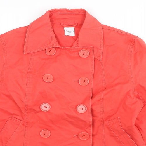 New Look Womens Red Jacket Size 14 Button