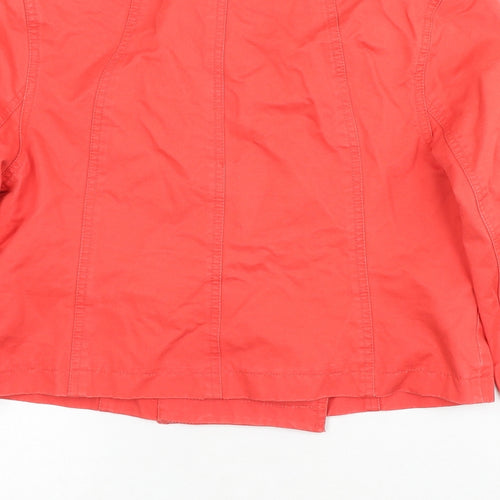 New Look Womens Red Jacket Size 14 Button