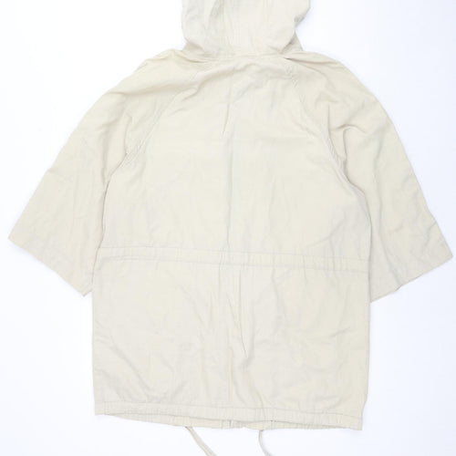 Autograph Womens Beige Parka Jacket Size 14 Zip
