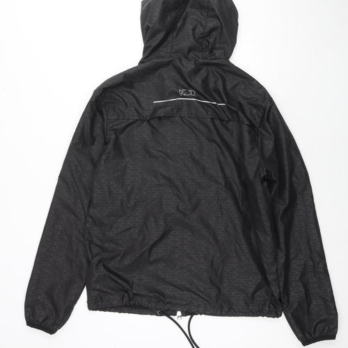 Noir Mens Black Geometric Jacket Size S Zip - Logo