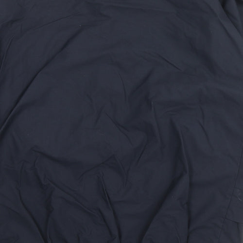 Highlander Mens Blue Rain Coat Jacket Size M Zip - Waterproof