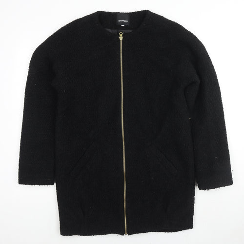 Golddigga Womens Black Overcoat Coat Size 8 Zip