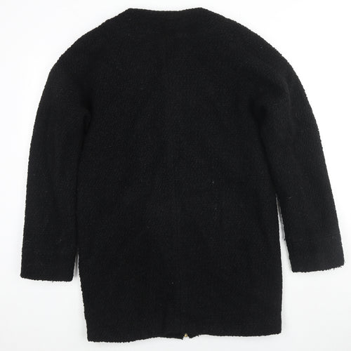 Golddigga Womens Black Overcoat Coat Size 8 Zip