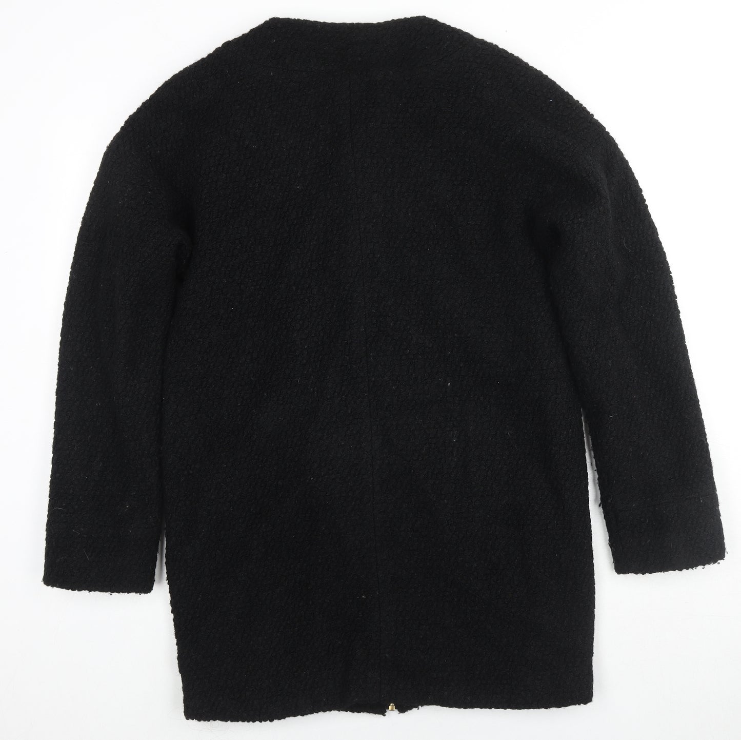 Golddigga Womens Black Overcoat Coat Size 8 Zip
