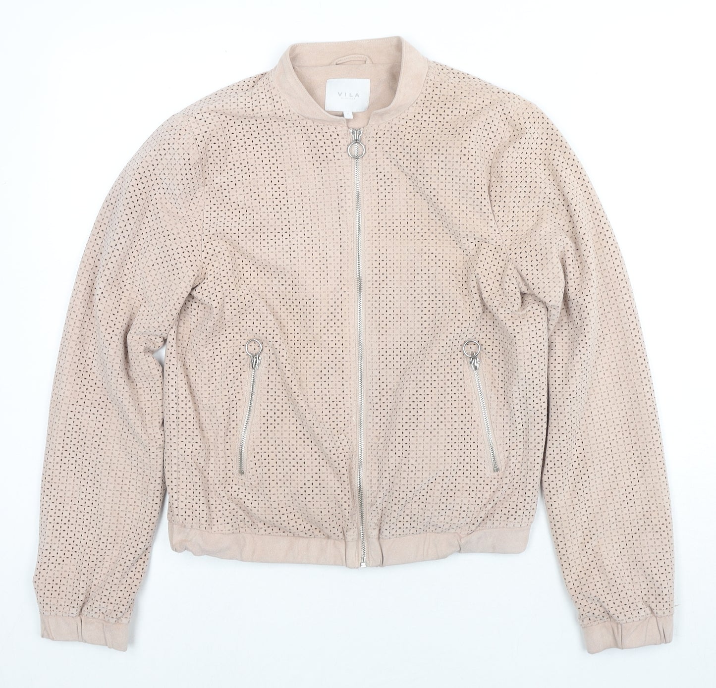 VILA Womens Pink Jacket Size S Zip