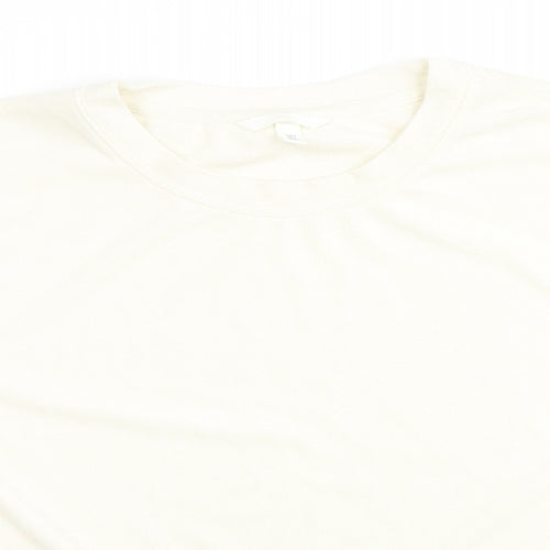 H&M Womens White Polyester Pullover Sweatshirt Size S Pullover