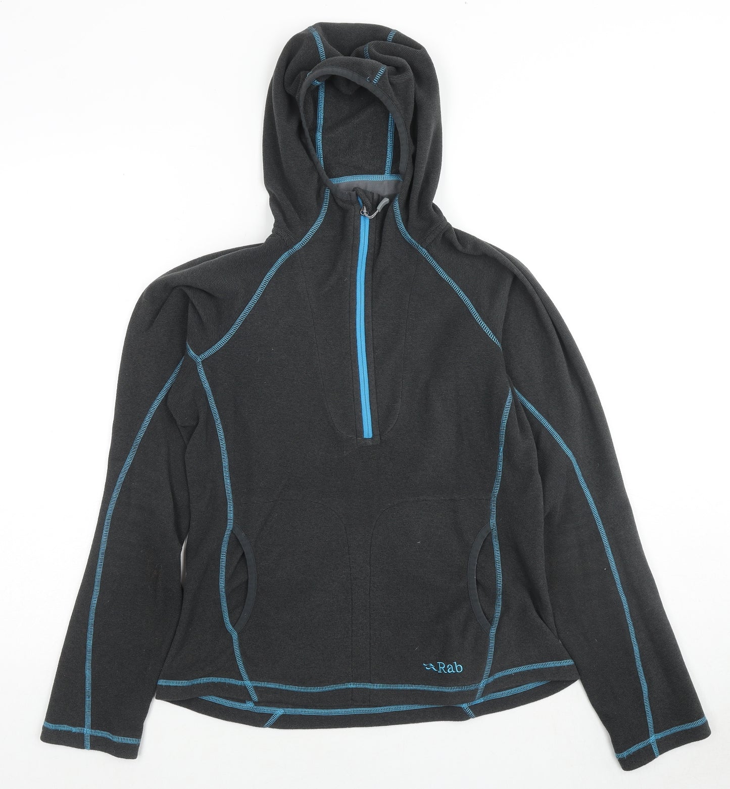 RAB Womens Grey Polyester Pullover Hoodie Size 10 Pullover