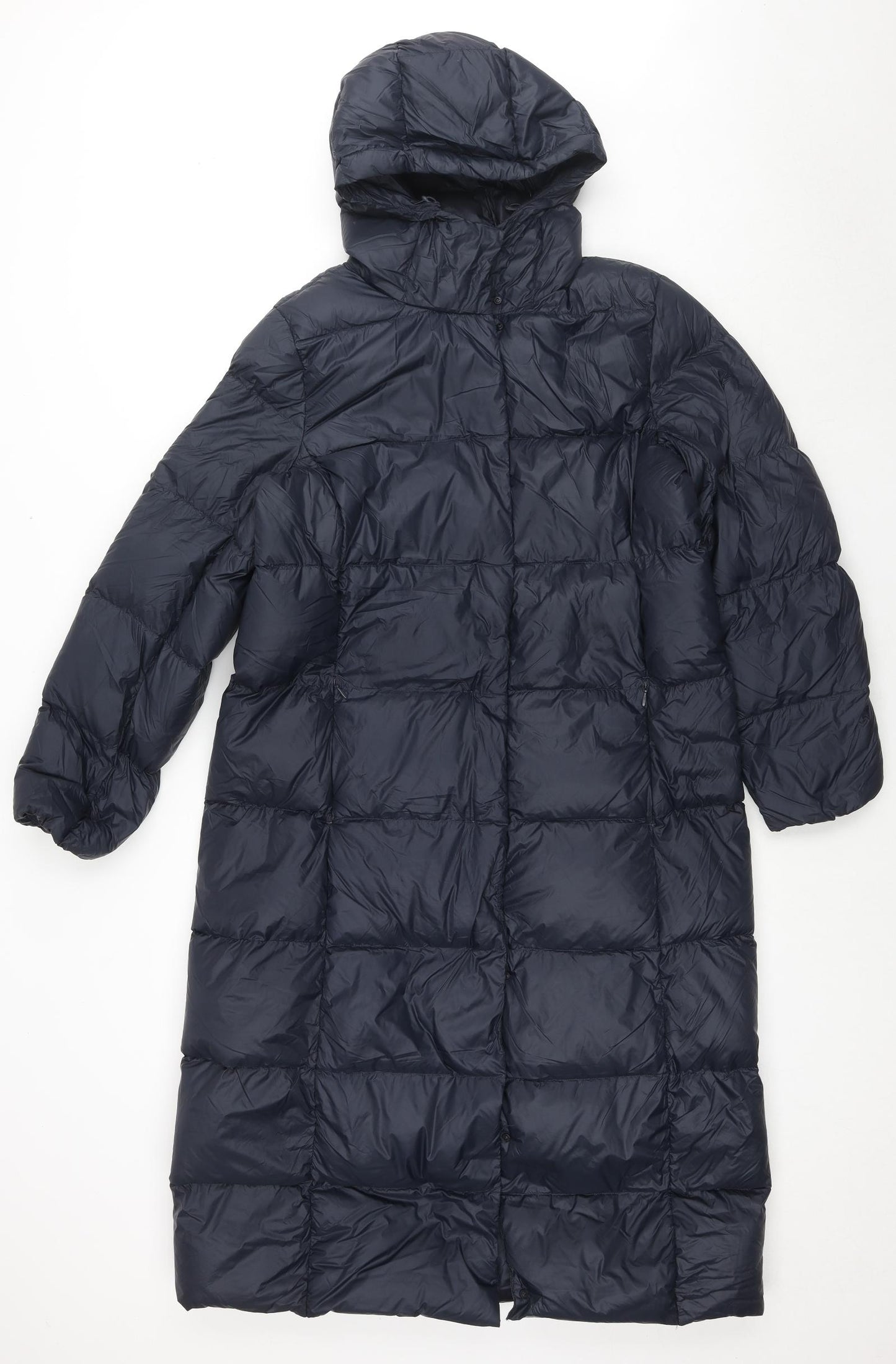 Marks and Spencer Womens Blue Quilted Jacket Size 14 Zip