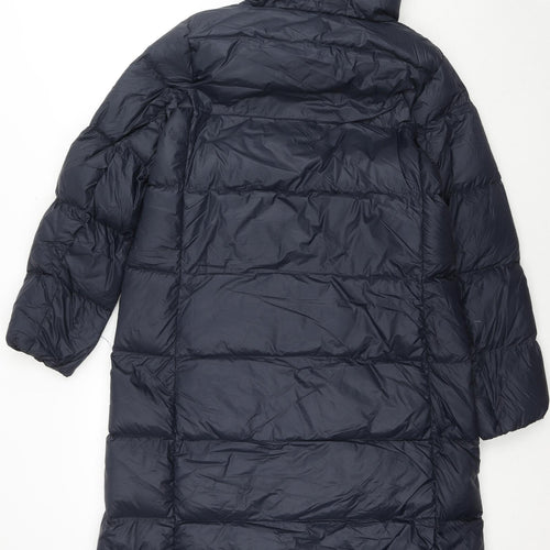 Marks and Spencer Womens Blue Quilted Jacket Size 14 Zip