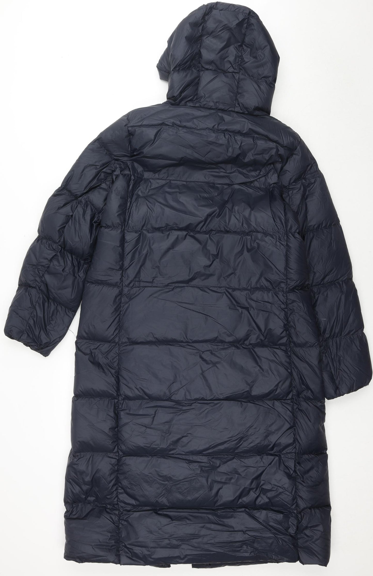 Marks and Spencer Womens Blue Quilted Jacket Size 14 Zip
