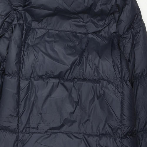 Marks and Spencer Womens Blue Quilted Jacket Size 14 Zip