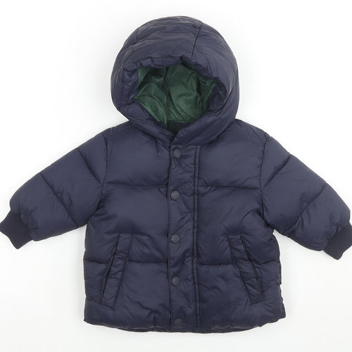 Zara Boys Blue Puffer Jacket Jacket Size 3-6 Months Zip
