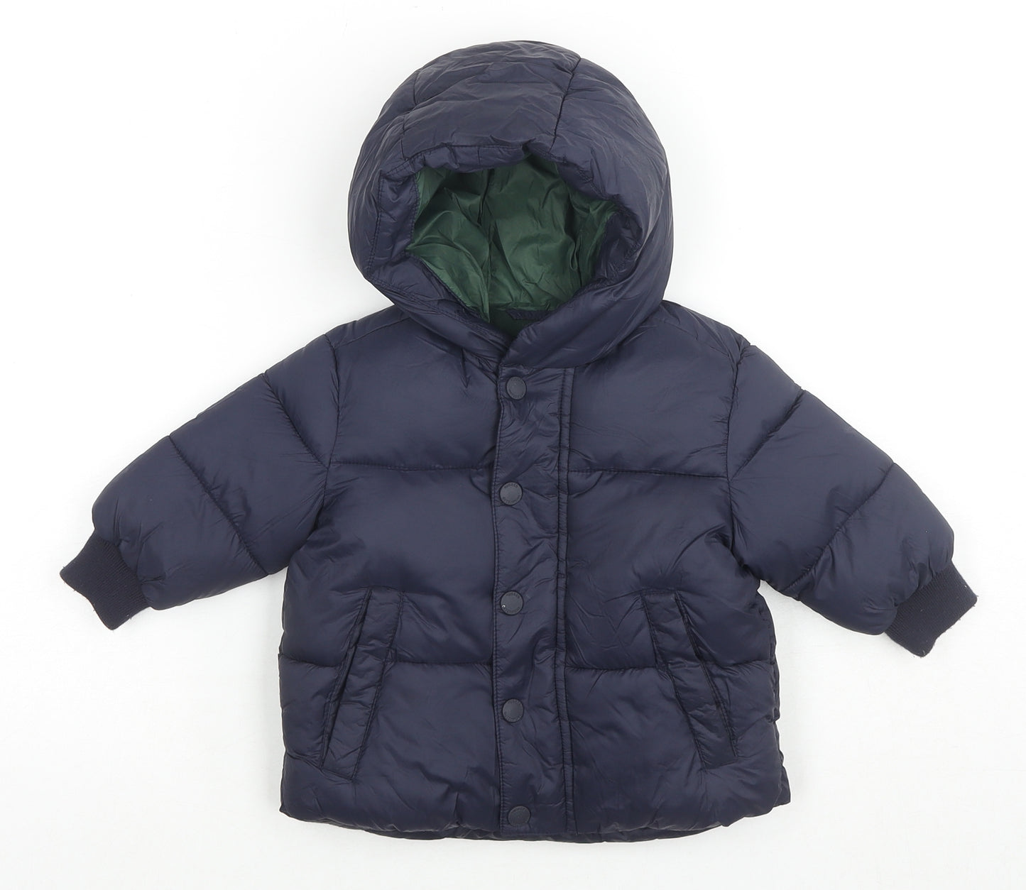 Zara Boys Blue Puffer Jacket Jacket Size 3-6 Months Zip