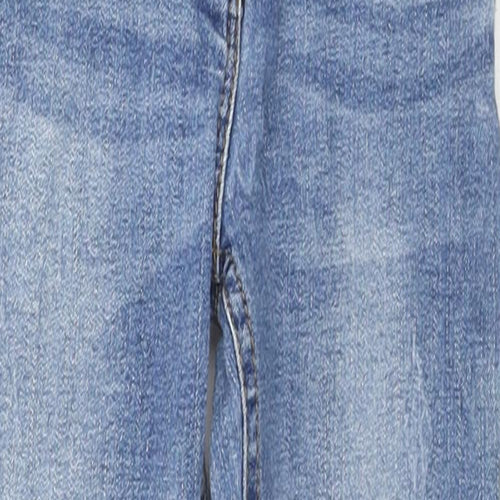 NEXT Boys Blue Cotton Skinny Jeans Size 6 Years Regular Zip - Adjustable Waist