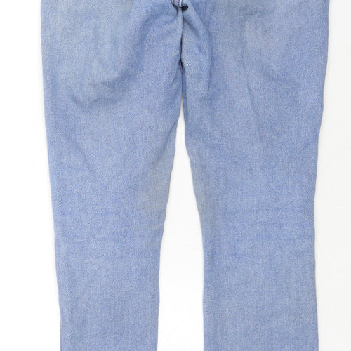 New Look Girls Blue Cotton Skinny Jeans Size 14 Years L27 in Regular Zip - Distressed