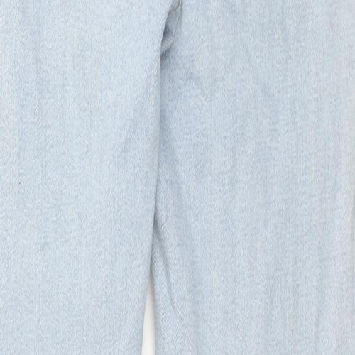 PRETTYLITTLETHING Womens Blue Cotton Skinny Jeans Size 6 L26 in Regular Zip