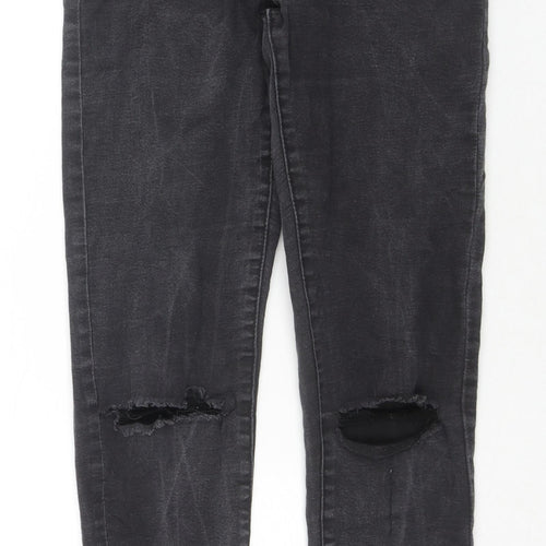 Denim & Co. Womens Black Cotton Skinny Jeans Size 10 L27 in Regular Zip