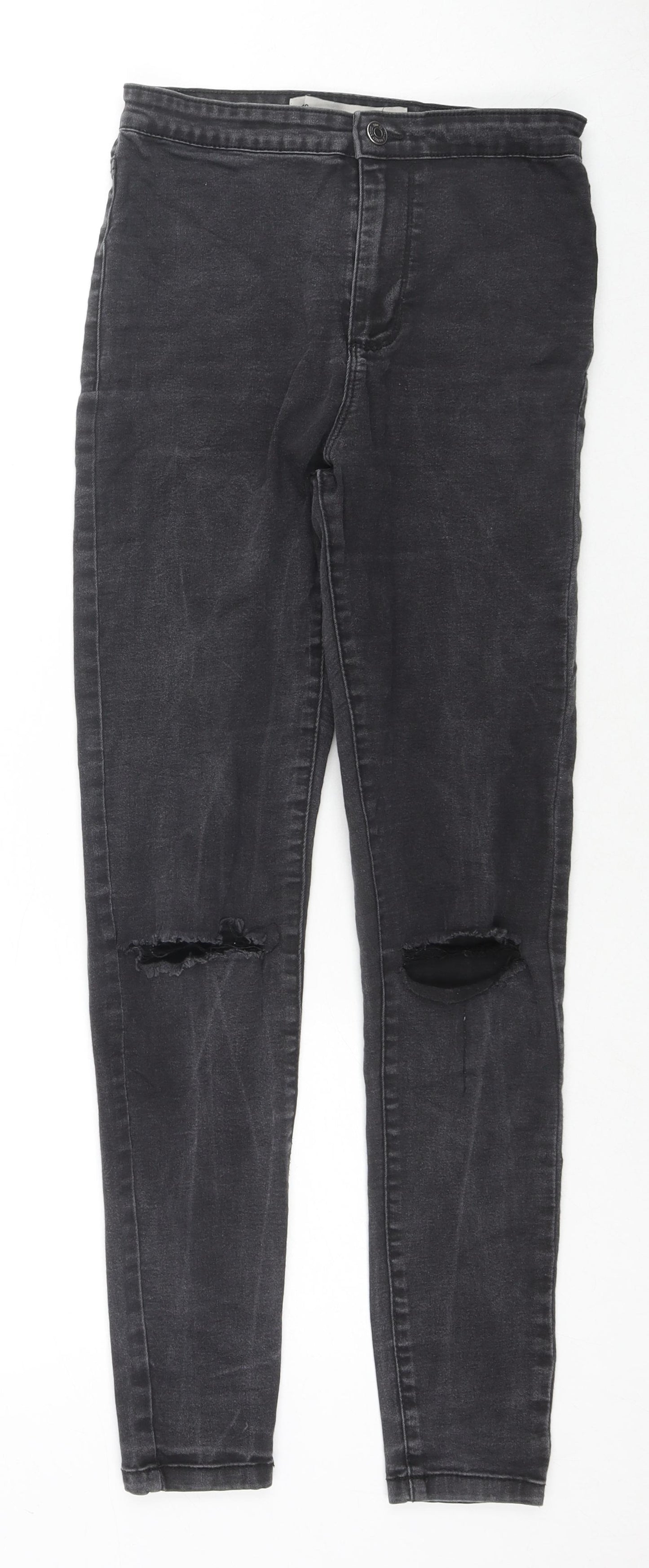 Denim & Co. Womens Black Cotton Skinny Jeans Size 10 L27 in Regular Zip