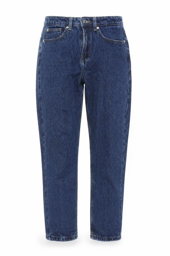 Denim & Co. Womens Blue Cotton Straight Jeans Size 8 L29 in Regular Zip