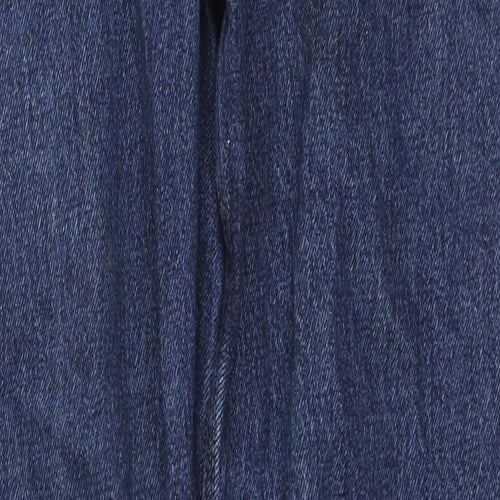 Denim & Co. Womens Blue Cotton Straight Jeans Size 8 L29 in Regular Zip