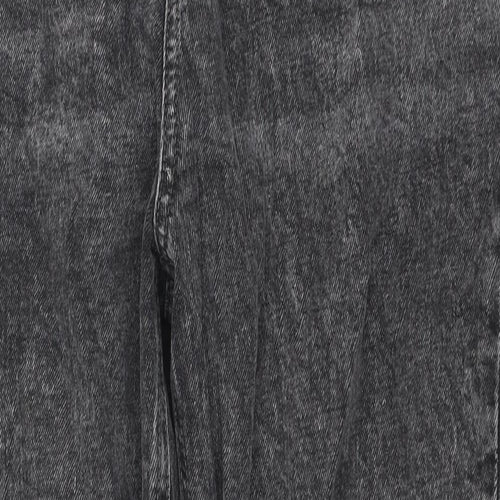TU Womens Grey Cotton Mom Jeans Size 14 L27 in Regular Zip