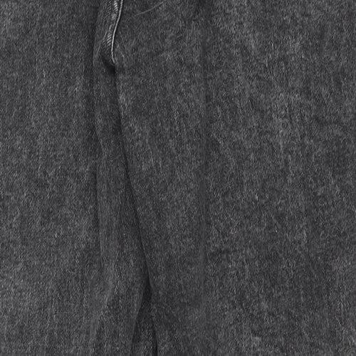 TU Womens Grey Cotton Mom Jeans Size 14 L27 in Regular Zip