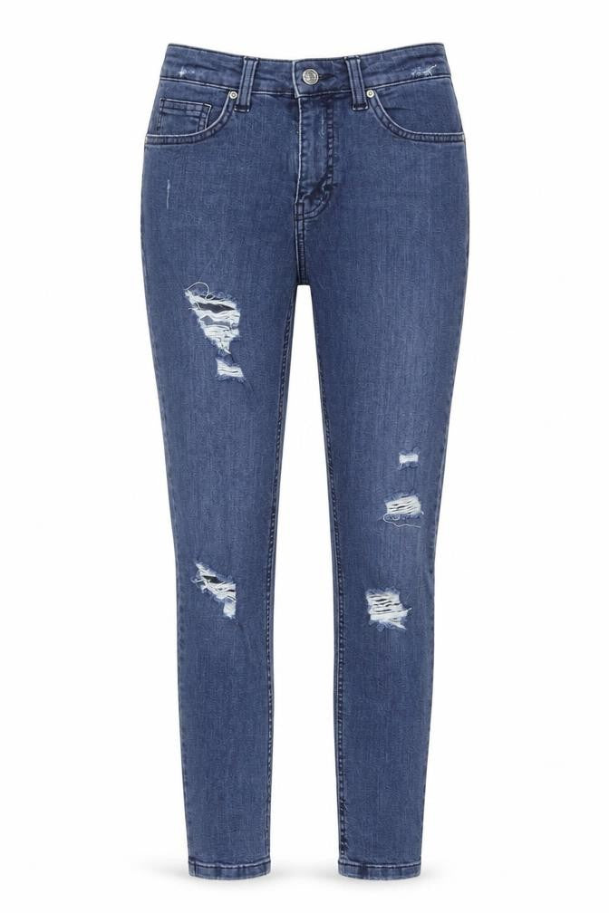 Topshop Womens Blue Cotton Skinny Jeans Size 28 in L30 in Regular Zip