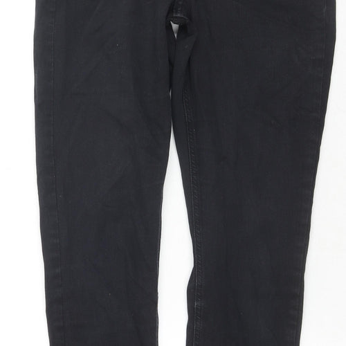 Topshop Womens Black Cotton Skinny Jeans Size 28 in L30 in Regular Zip