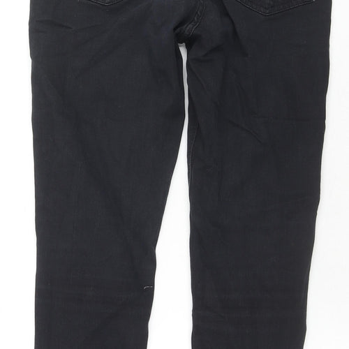 Topshop Womens Black Cotton Skinny Jeans Size 28 in L30 in Regular Zip