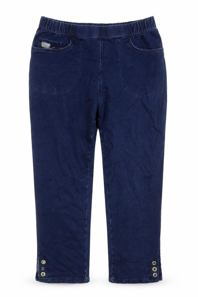 Dream Jeans Womens Blue Cotton Capri Jeans Size M L20 in Regular