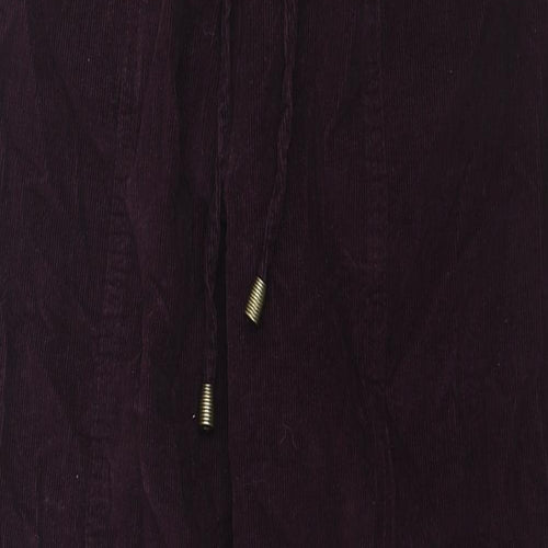 EWM Womens Purple Cotton Trousers Size 10 L25 in Regular Drawstring